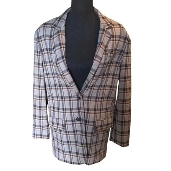 ASOS Design Plaid Brown Blazer – Women’s Small/Medium - Picture 1 of 13